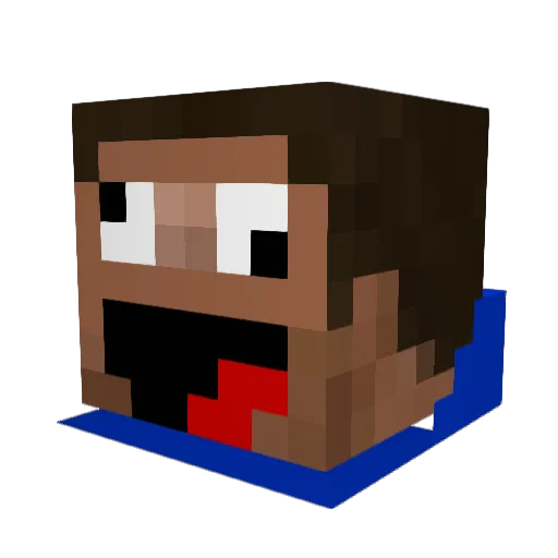 19TeeJaY93 Minecraft avatar head, 3D render