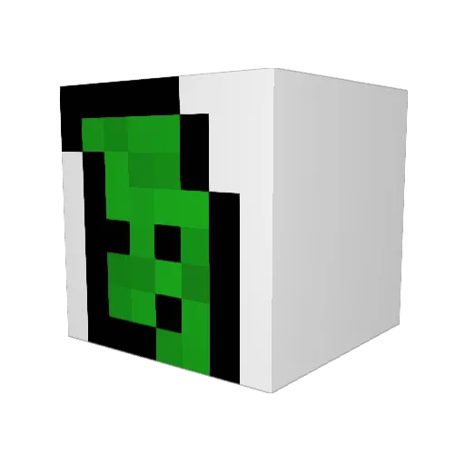 19_1919 Minecraft avatar head, 3D render