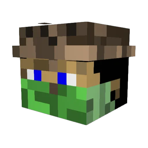 19dani96 Minecraft avatar head, 3D render