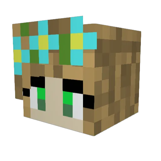 19dudi Minecraft avatar head, 3D render