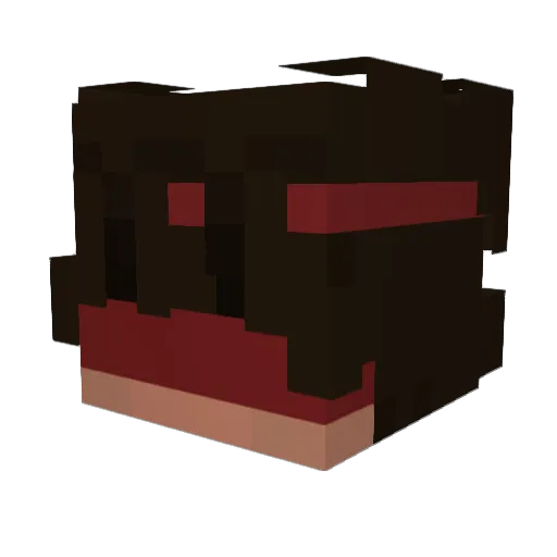 19hana Minecraft avatar head, 3D render