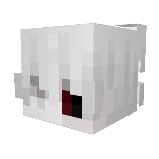 19hixs Minecraft avatar head, 3D render