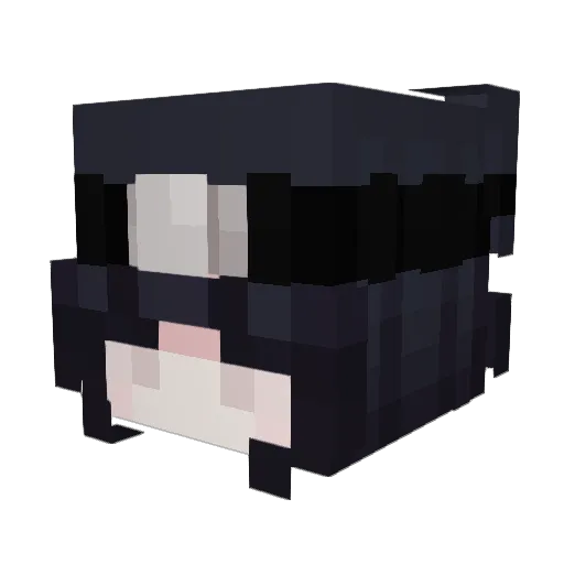 19k_ Minecraft avatar head, 3D render