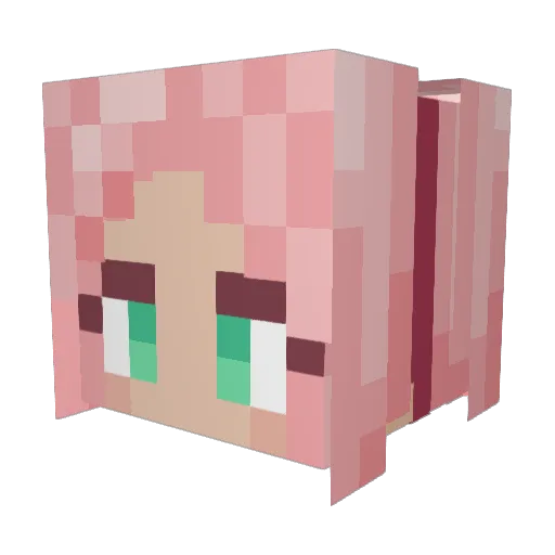 19ks93 Minecraft avatar head, 3D render