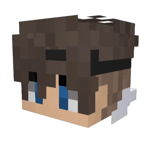 19p Minecraft avatar head, 3D render