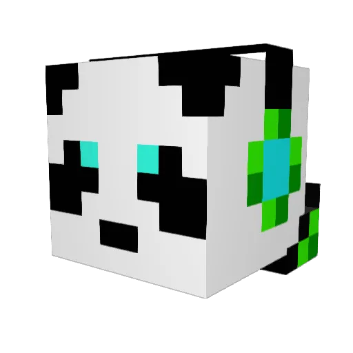 19players Minecraft avatar head, 3D render