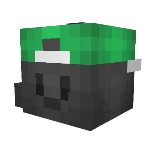 19x1 Minecraft avatar head, 3D render