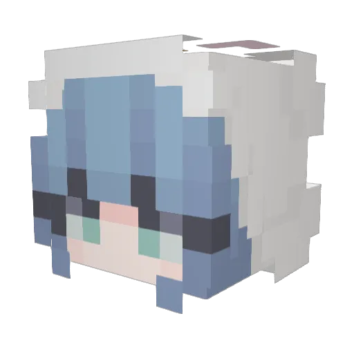 19years Minecraft avatar head, 3D render