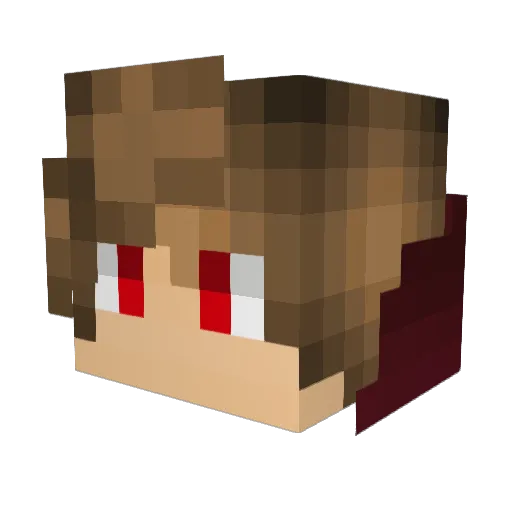 1ADI998 Minecraft avatar head, 3D render