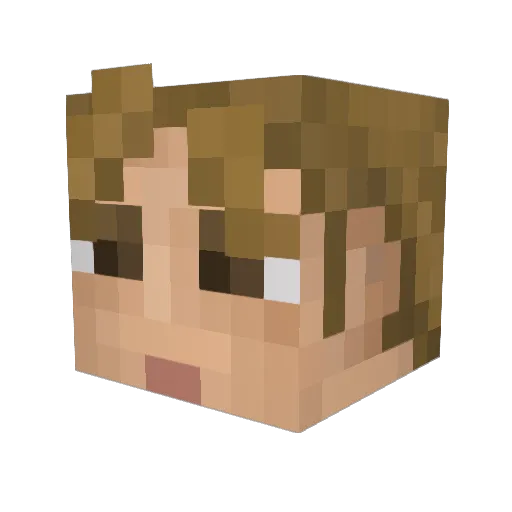 1Azlan1 Minecraft avatar head, 3D render