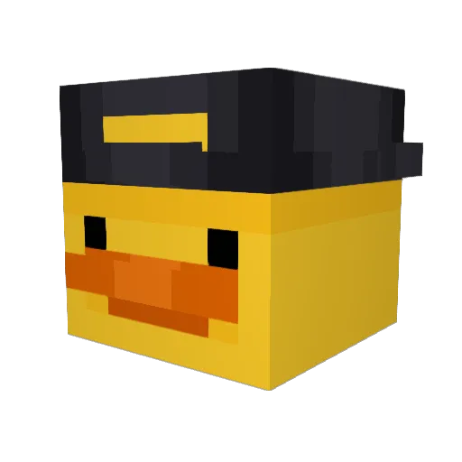 1BabaYaga1 Minecraft avatar head, 3D render