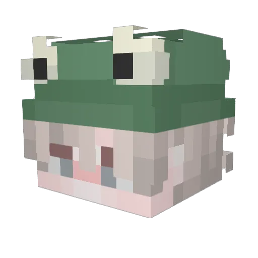 1Bagel Minecraft avatar head, 3D render