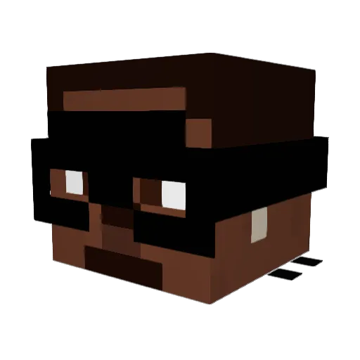 1Biank Minecraft avatar head, 3D render