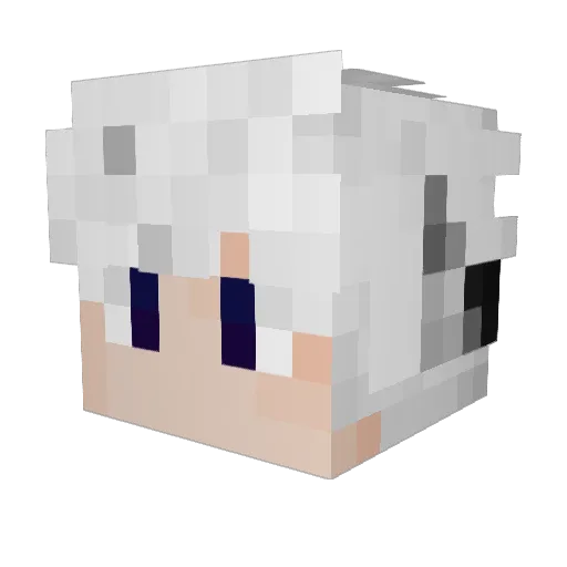 1Binny Minecraft avatar head, 3D render