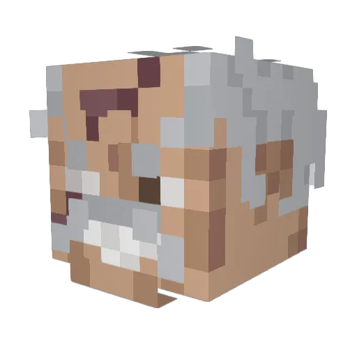 1Blacula Minecraft avatar head, 3D render