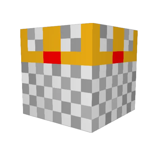 1Bloc Minecraft avatar head, 3D render