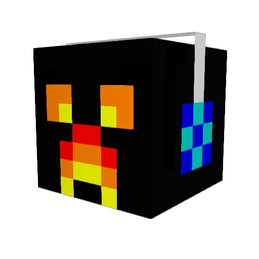 1BlueWolf Minecraft avatar head, 3D render