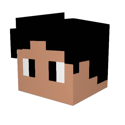1BrunoAF Minecraft avatar head, 3D render