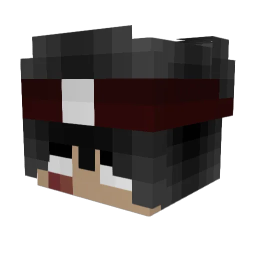 1CenteL Minecraft avatar head, 3D render