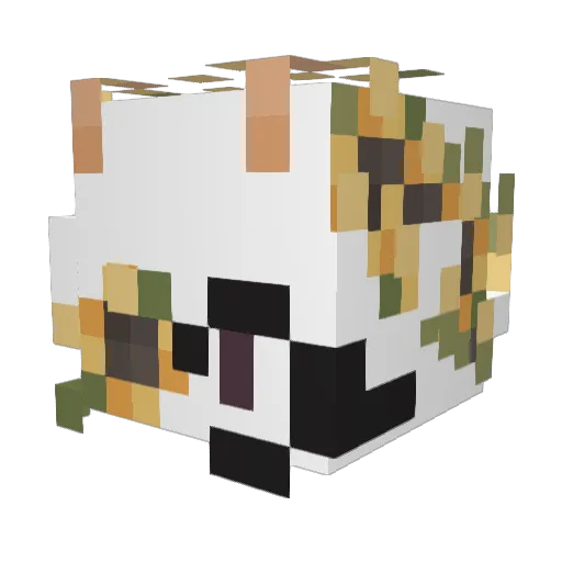 1Cloudy_ Minecraft avatar head, 3D render