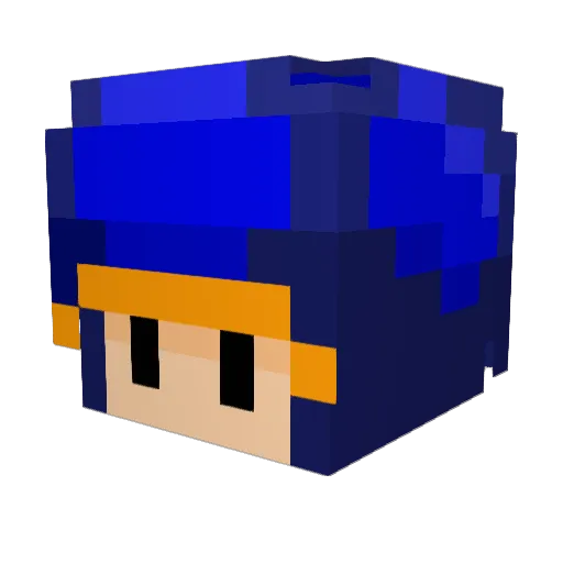 1Cofee Minecraft avatar head, 3D render
