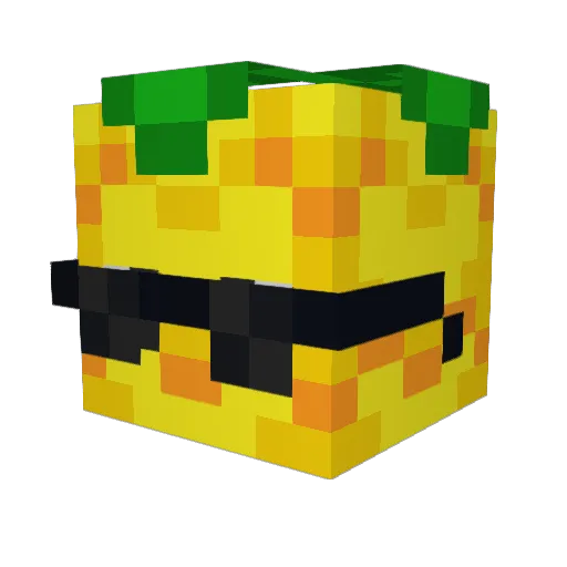 1CoolPineapple Minecraft avatar head, 3D render