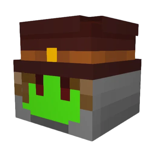 1CreepyKid Minecraft avatar head, 3D render