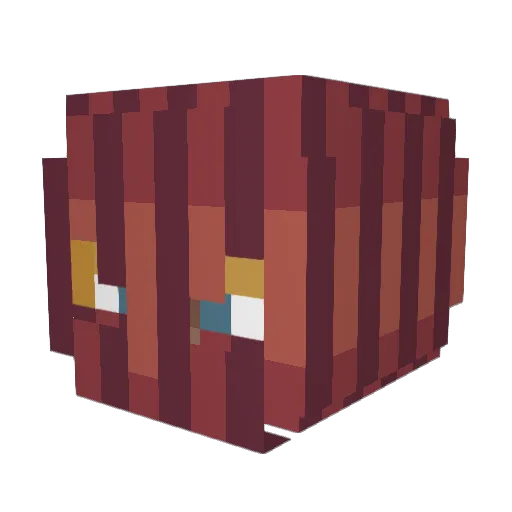 1D1OO Minecraft avatar head, 3D render