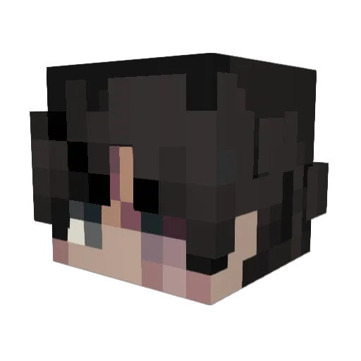 1D7eM Minecraft avatar head, 3D render