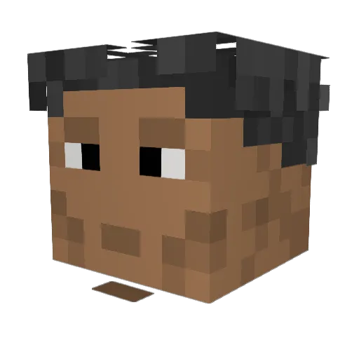 1D8Slave4 Minecraft avatar head, 3D render
