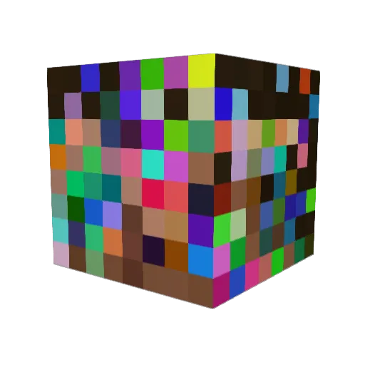 1DEK Minecraft avatar head, 3D render