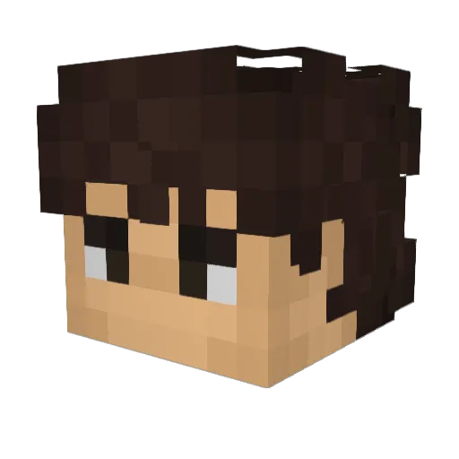 1DGero0 Minecraft avatar head, 3D render
