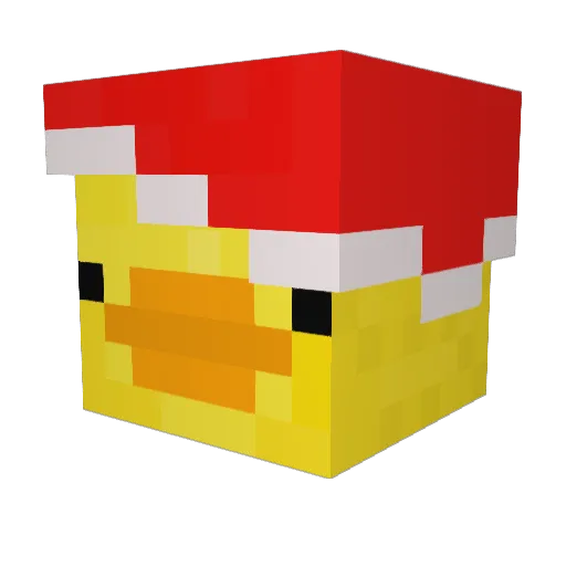 1DR_Duck Minecraft avatar head, 3D render