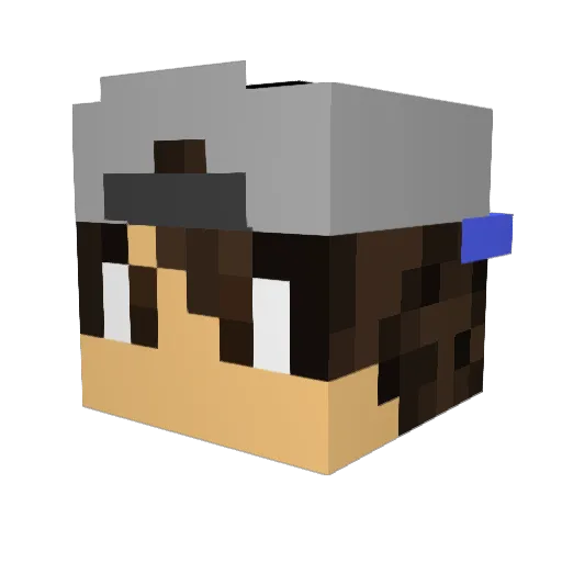 1Daxx Minecraft avatar head, 3D render