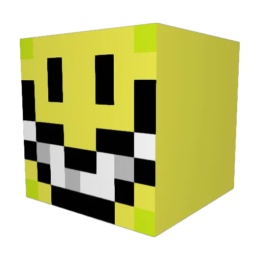 1Day1 Minecraft avatar head, 3D render