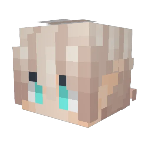 1Divilla Minecraft avatar head, 3D render