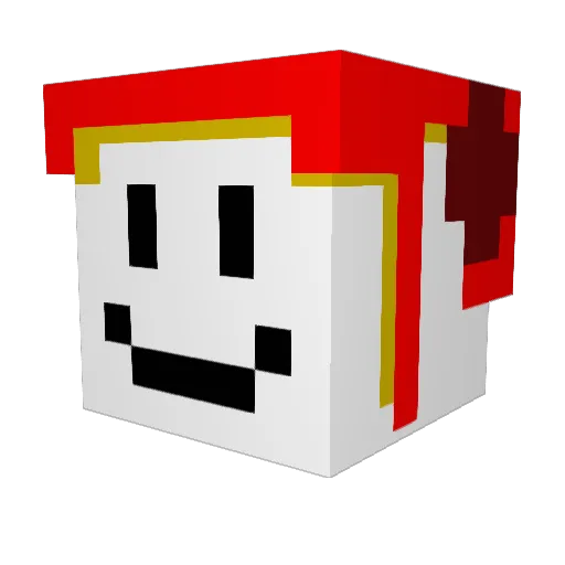 1Divot1 Minecraft avatar head, 3D render