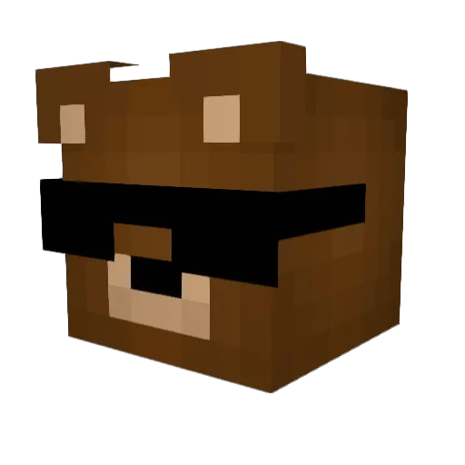 1Domi Minecraft avatar head, 3D render