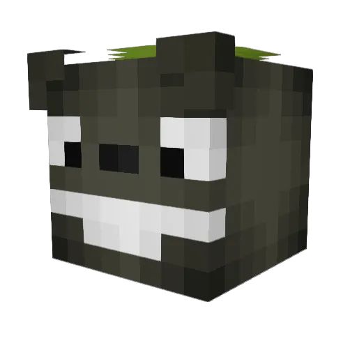 1Dropp Minecraft avatar head, 3D render