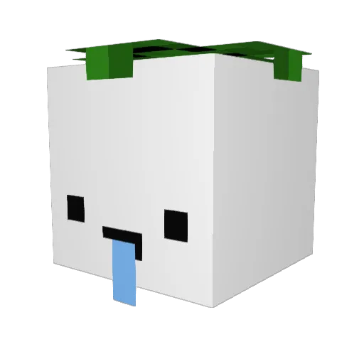 1Drox Minecraft avatar head, 3D render