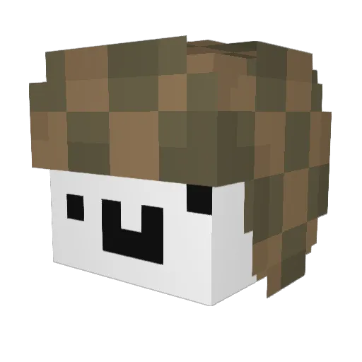 1Edu Minecraft avatar head, 3D render