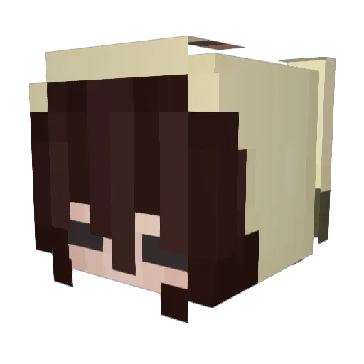 1Exa Minecraft avatar head, 3D render