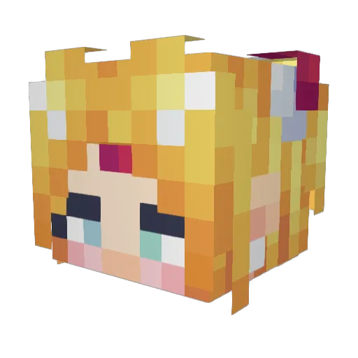 1FORUM1 Minecraft avatar head, 3D render