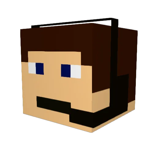1Fenta45Bros Minecraft avatar head, 3D render