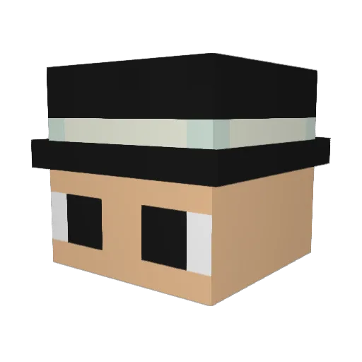 1Flash Minecraft avatar head, 3D render