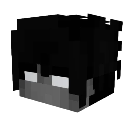 1GLN Minecraft avatar head, 3D render