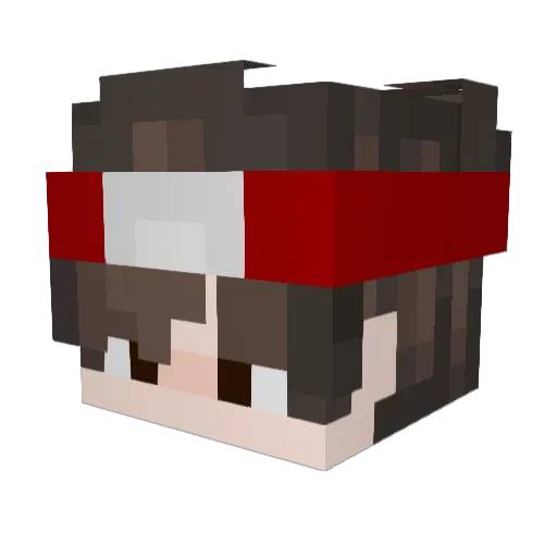 1Graf Minecraft avatar head, 3D render