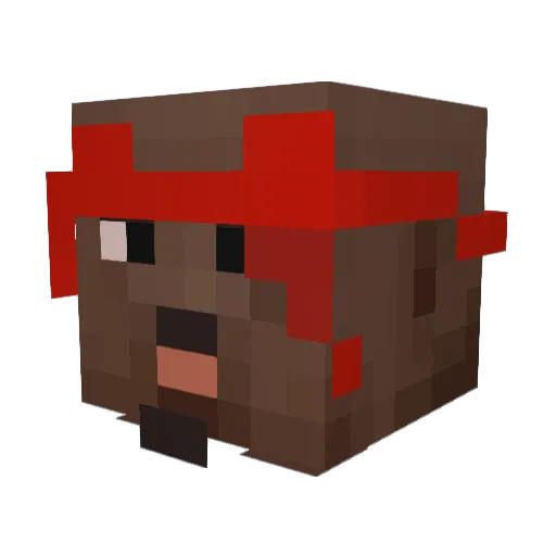 1HF Minecraft avatar head, 3D render