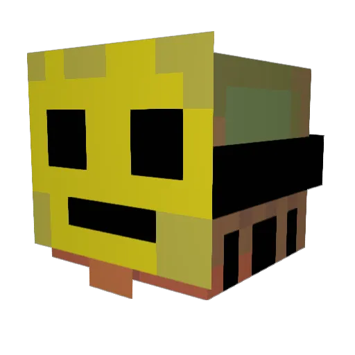 1HLEB1 Minecraft avatar head, 3D render