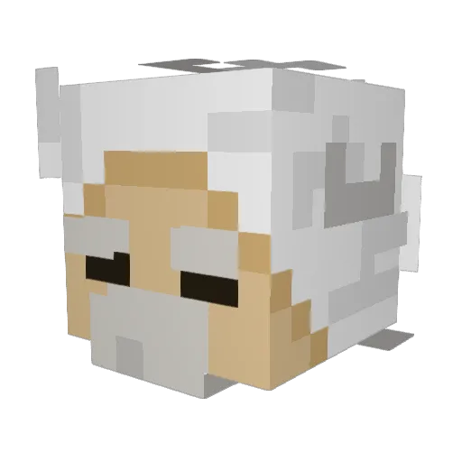 1Hauxy Minecraft avatar head, 3D render